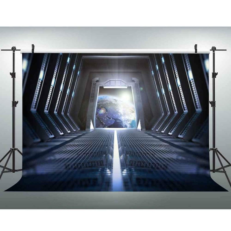 EOA 7(W) x5(H) FT Spaceship Interior Backdrop Space Station Spacecraft Background - Great for Birthday, Studio, Booth, Party, Events, Portrait Use Photoshoot Props - Image 1
